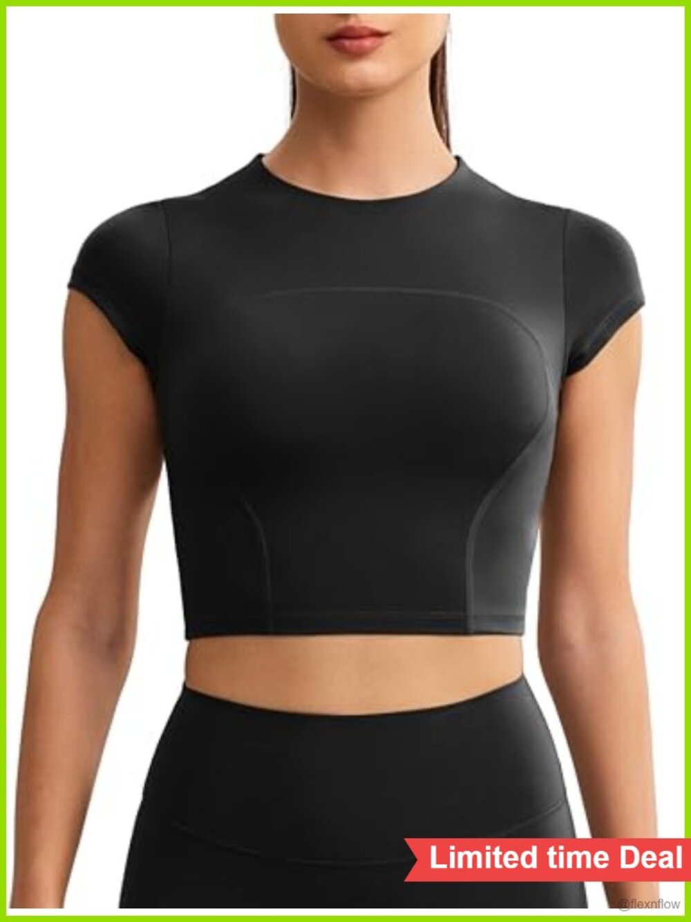 Workout Crop Top Yoga Short Sleeve Removable Bra Athletic Mock Neck